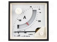 Ammeter; on panel; I AC: 0÷300A; Features: working position 90° LUMEL