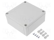 Enclosure: multipurpose; X: 130mm; Y: 130mm; Z: 60mm; MNX; grey; IK08 FIBOX