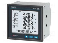 Meter: network parameters; digital,mounting; LCD; ND25; 1A,5A LUMEL