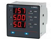 Meter: network parameters; digital,mounting; LED x3; 3 digit LUMEL