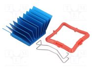 Heatsink: extruded; grilled; BGA; blue; L: 27mm; W: 27mm; H: 17.5mm Advanced Thermal Solutions