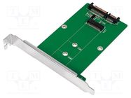 SATA to M.2 adapter; silver; Support: SATA,SSD LOGILINK