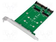 SATA to M.2 adapter; Poles number: 2; silver; Support: SATA,SSD LOGILINK