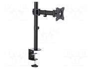 Monitor holder; 8kg; 13÷27"; Arm len: 274mm; for one monitor LOGILINK