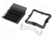 Heatsink: extruded; grilled; BGA; black; L: 25mm; W: 25mm; H: 9.5mm 