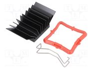 Heatsink: extruded; grilled; BGA; black; L: 27mm; W: 27mm; H: 14.5mm Advanced Thermal Solutions