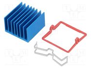 Heatsink: extruded; grilled; BGA; blue; L: 27mm; W: 27mm; H: 17.5mm Advanced Thermal Solutions