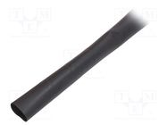 Heat shrink sleeve; glueless; 3: 1; 12mm; L: 100m; black; reel 3M