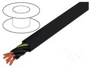 Wire; JZ-600; 20G1.5mm2; unshielded; 600V,1kV; Cu; stranded; black HELUKABEL