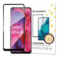 Wozinsky Tempered Glass Full Glue Super Tough Screen Protector Full Coveraged with Frame Case Friendly for Oppo A54 5G black, Wozinsky