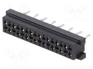 Connector: Micro-MaTch; socket; female; PIN: 16; straight; THT; 2x8 TE Connectivity