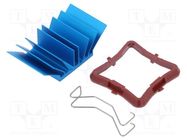 Heatsink: extruded; grilled; BGA; blue; L: 23mm; W: 23mm; H: 12.5mm Advanced Thermal Solutions