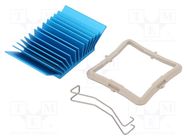 Heatsink: extruded; grilled; BGA; blue; L: 35mm; W: 35mm; H: 12.5mm 