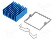 Heatsink: extruded; grilled; BGA; blue; L: 32.5mm; W: 32.5mm; 5.9°C/W 