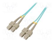 Fiber patch cord; OM4; SC/UPC,both sides; 2m; LSZH; green QOLTEC