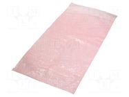 Protection bag; ESD; L: 700mm; W: 400mm; Thk: 55um; polyetylene; pink EUROSTAT GROUP
