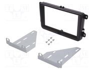 Radio frame; Seat,VW,Škoda; 2 DIN; black 4CARMEDIA