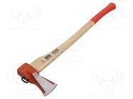 Axe; steel; 800mm; 2.66kg; wood (ash); Application: for splitting BAHCO