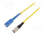 Fiber patch cord; FC/UPC,SC/UPC; 3m; Optical fiber: 9/125um; LSZH QOLTEC