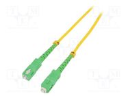 Fiber patch cord; SC/APC,both sides; 0.5m; LSZH; yellow QOLTEC