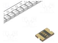 Fuse: PTC polymer; 2A; Imax: 40A; PCB,SMT; MF-SM; 1812; reel BOURNS