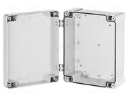 Enclosure: multipurpose; X: 190mm; Y: 240mm; Z: 105mm; ZP; light grey KRADEX