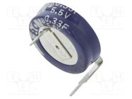 Supercapacitor; THT; 330mF; 5.5VDC; -20÷80%; Ø11.5x5.2mm; 50Ω EATON ELECTRONICS