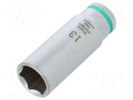 Socket; 6-angles,socket spanner; HEX 13mm; 1/4"; 8790 HMA Deep WERA