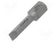 Screwdriver bit; slot; 4,0x0,5mm; Overall len: 25mm; TORSION WERA