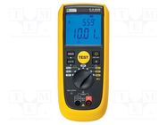 Meter: insulation resistance; LCD; (4000); R range: 1÷420kΩ; IP40 