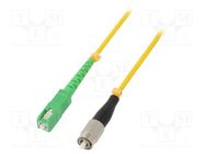 Fiber patch cord; FC/UPC,SC/APC; 15m; Optical fiber: 9/125um QOLTEC