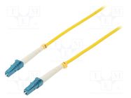 Fiber patch cord; LC/UPC,both sides; 0.5m; LSZH; yellow QOLTEC