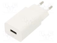 Power supply: switching; mains,plug; 5VDC; 1A; 5W; Plug: EU; Out: USB ESPE