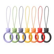 A silicone lanyard for a phone bear ring on a finger skyblue, Hurtel