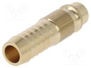 Quick connection coupling; 0÷35bar; brass; L: 44mm; 1000l/min PNEUMAT