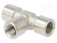 Push-in fitting; threaded,T-tap splitter; max.150bar; max.300°C PNEUMAT