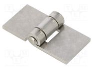 Hinge; Width: 60mm; stainless steel; H: 30mm ELESA+GANTER