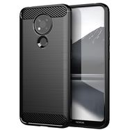 Carbon Case Flexible Cover Sleeve for Nokia 3.4 black, Hurtel