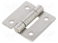 Hinge; Width: 40mm; stainless steel; H: 40mm ELESA+GANTER