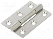 Hinge; Width: 40mm; stainless steel; H: 60mm ELESA+GANTER