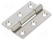 Hinge; Width: 40mm; stainless steel; H: 60mm ELESA+GANTER