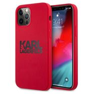 Karl Lagerfeld KLHCP12MSLKLRE iPhone 12/12 Pro 6,1" Silicone Stack Logo czerwony/red, Karl Lagerfeld