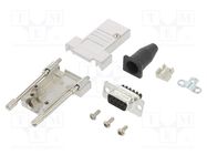 D-Sub; PIN: 9; female; straight; screw terminal; for cable; 11.5mm AMPHENOL COMMUNICATIONS SOLUTIONS