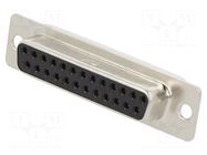 Connector: D-Sub; PIN: 25; plug; female; for panel mounting; HD HIROSE