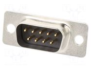 Connector: D-Sub; PIN: 9; plug; male; soldering; HD HIROSE