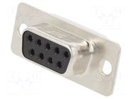 Connector: D-Sub; PIN: 9; plug; female; soldering; HD HIROSE