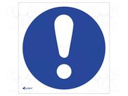 Safety sign; regulatory; PVC; W: 200mm; H: 200mm ANRO