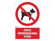 Safety sign; prohibitory; PVC; W: 200mm; H: 300mm ANRO