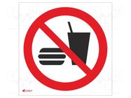 Safety sign; prohibitory; self-adhesive folie; W: 200mm; H: 200mm ANRO