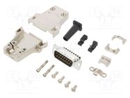 D-Sub; PIN: 15; male; straight; screw terminal; for cable; UNC 4-40 AMPHENOL COMMUNICATIONS SOLUTIONS